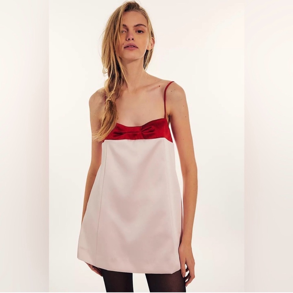 Free People | Pink Babydoll Verano Mini Dress in Sweet Combo ~ Brand New Medium - Picture 5 of 13